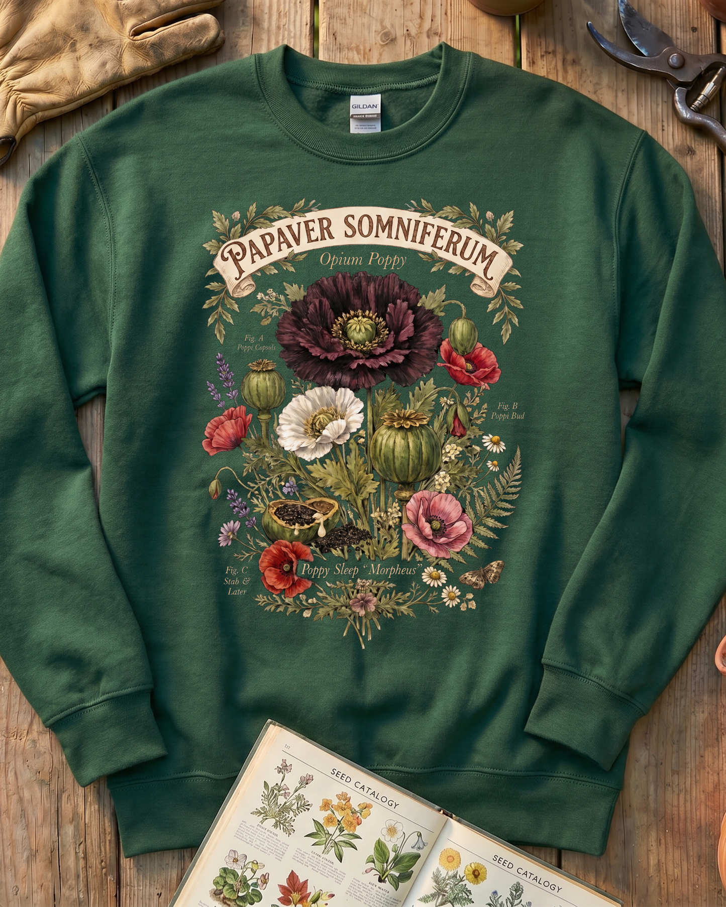 Papaver Somniferum Opium Poppy Sweatshirt