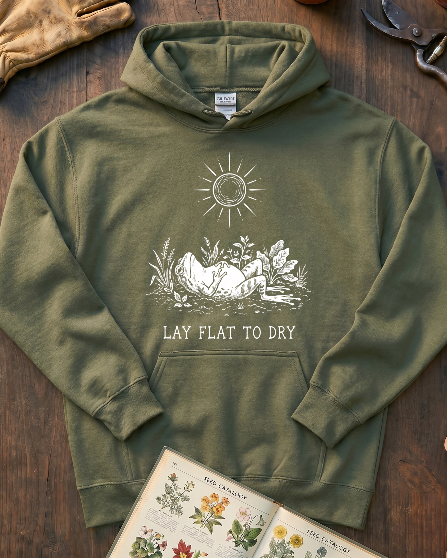 Funny Frog Garden Hoodie