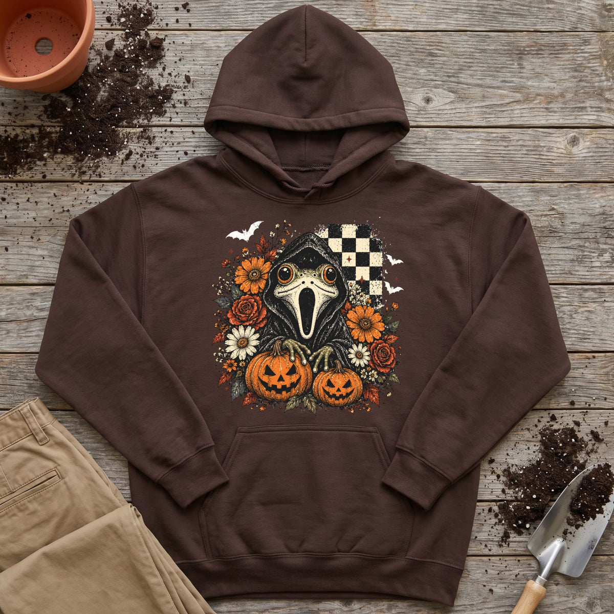 Spooky Frog Patch Hoodie
