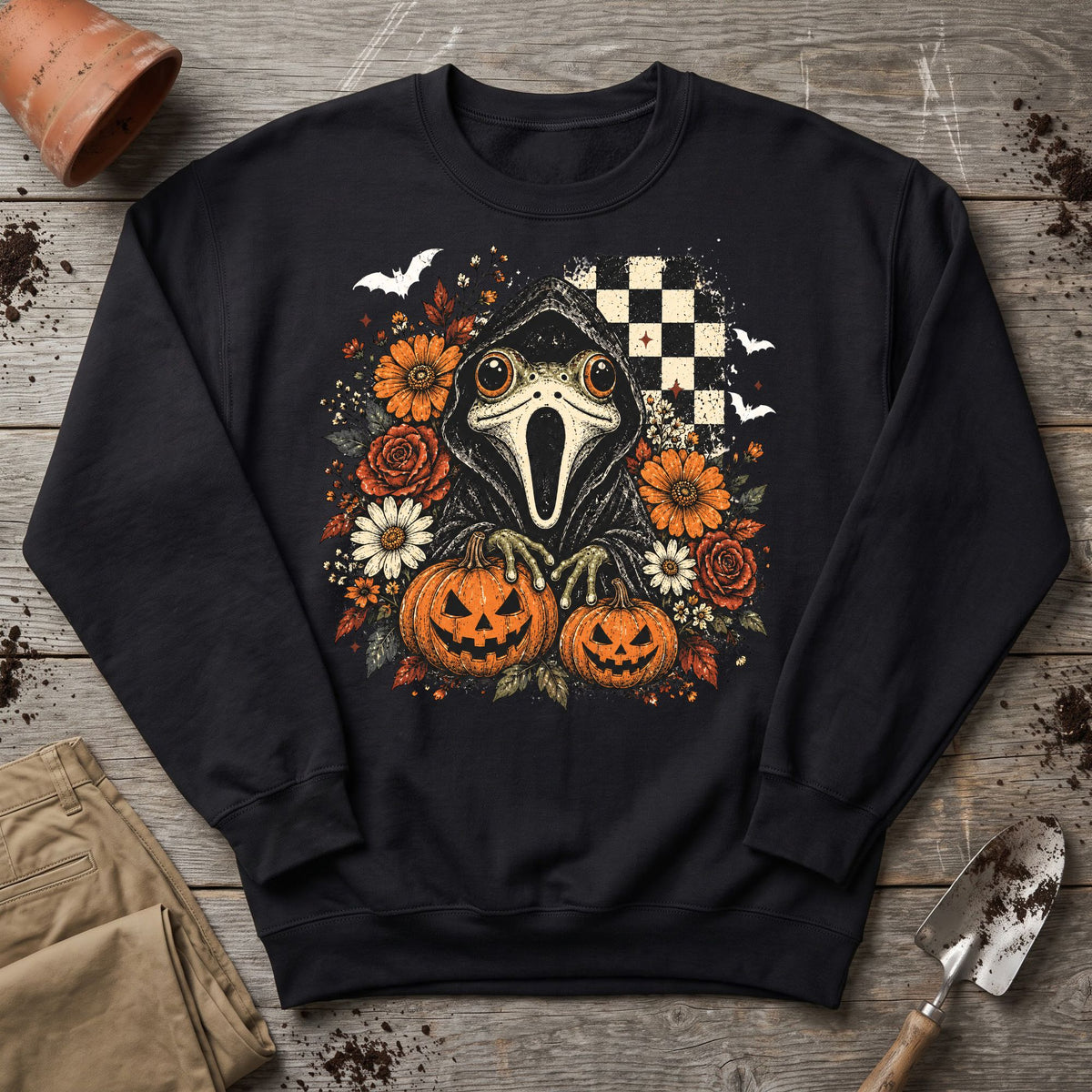 Spooky Frog Patch Sweatshirt