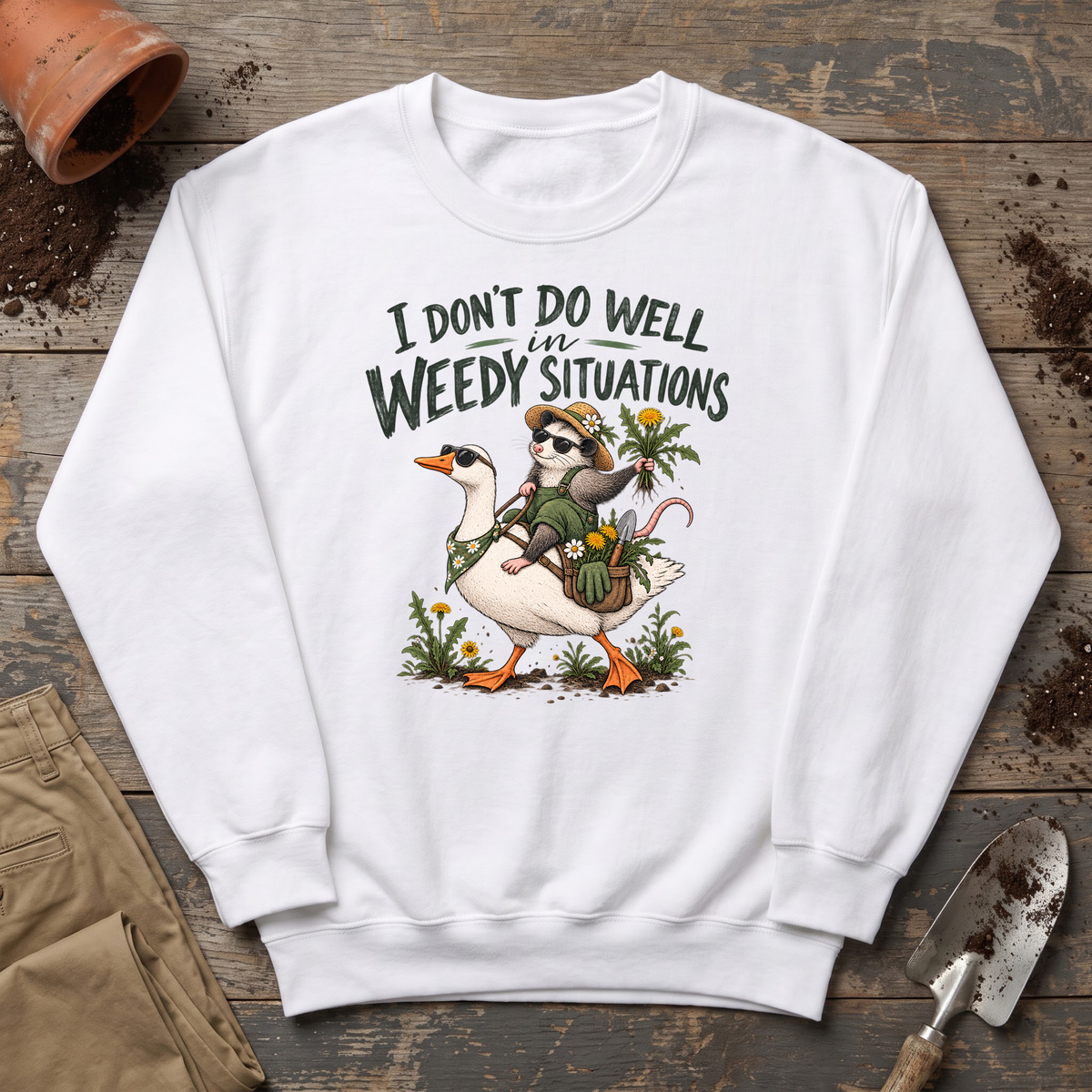 Weedy Situations Garden Sweatshirt