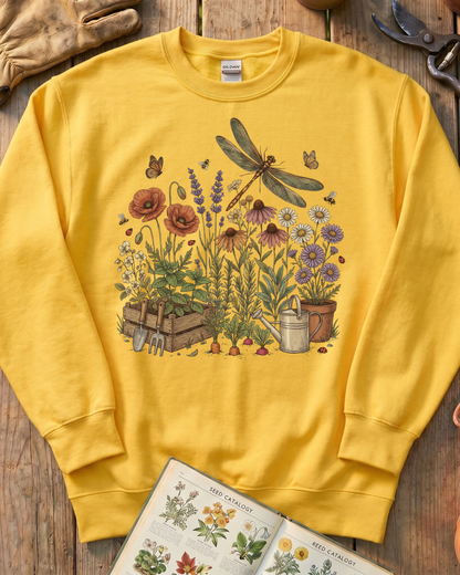 Dragonfly Wildflowers Sweatshirt