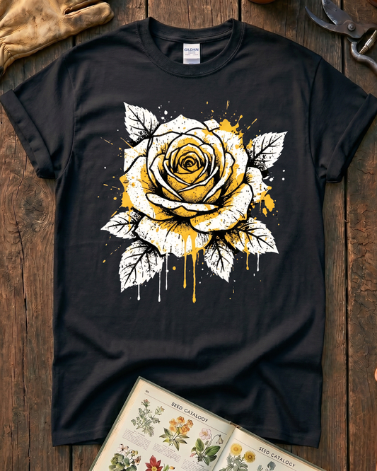 Yellow Ink Rose Garden T-Shirt