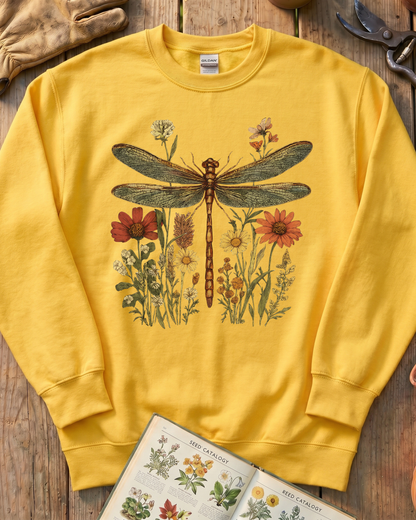 Dragonfly Wildflowers Sweatshirt