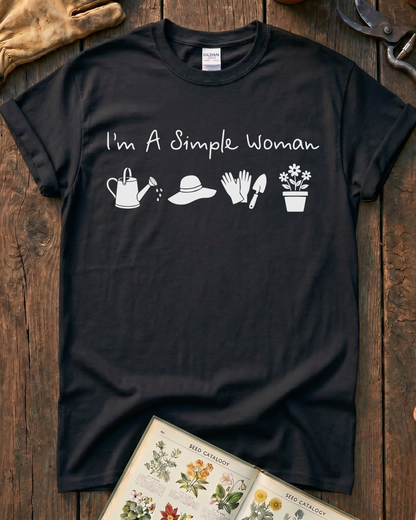 Simple Woman Gardening T-Shirt