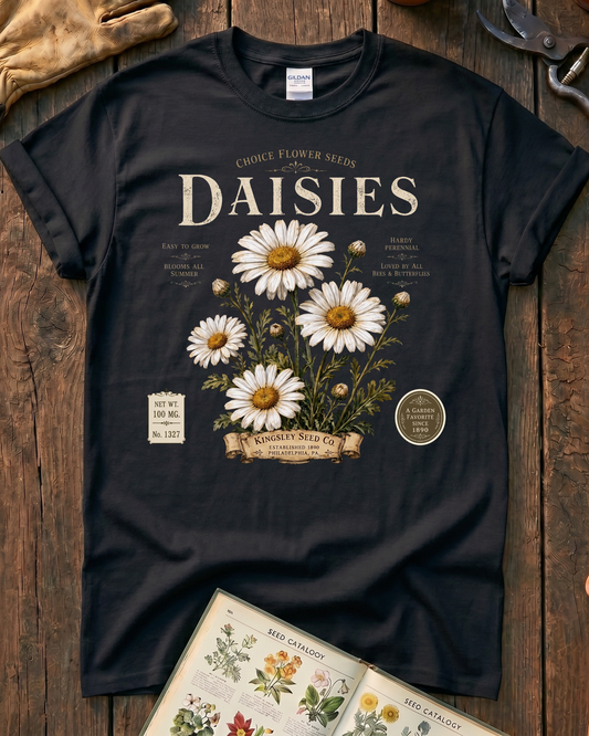Daisy Seed Catalog Vintage Botanical T-Shirt