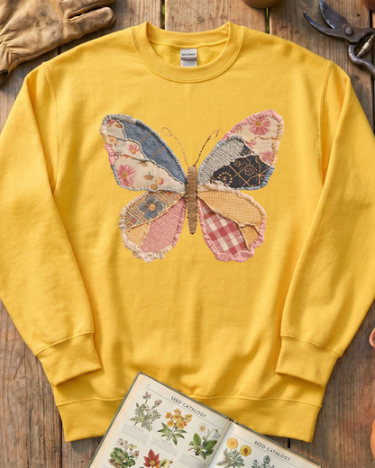 Patchwork Butterfly Sweatshirt