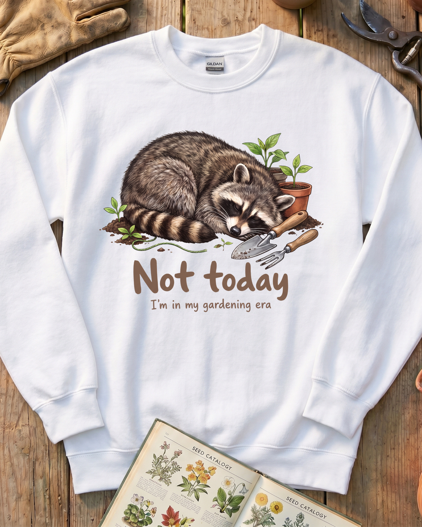 Raccoon Gardening Era Sweatshirt
