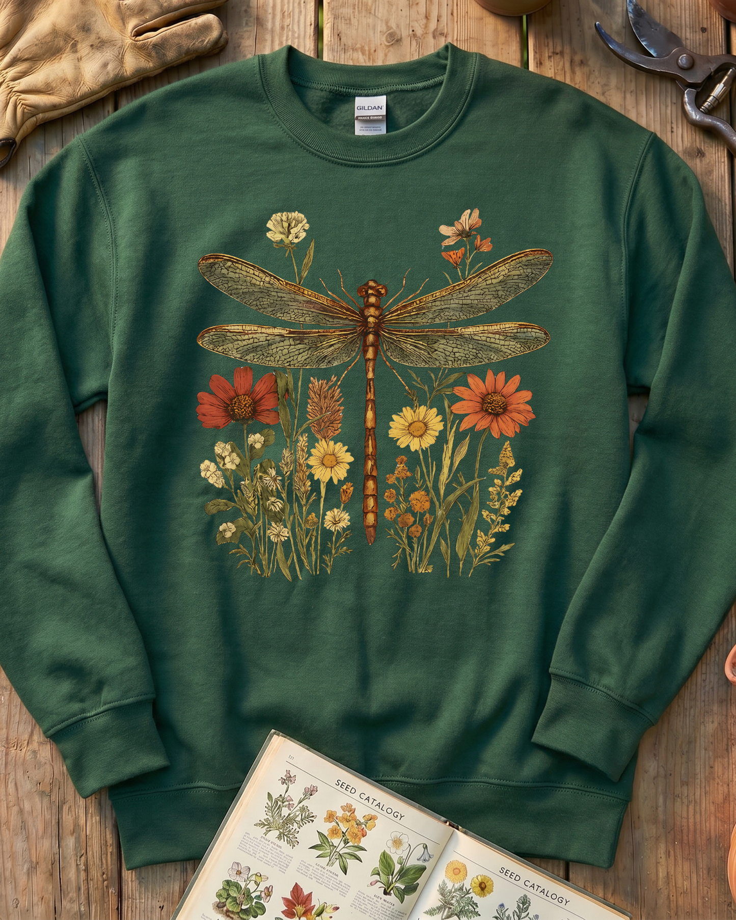 Dragonfly Wildflowers Sweatshirt