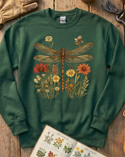 Dragonfly Wildflowers Sweatshirt