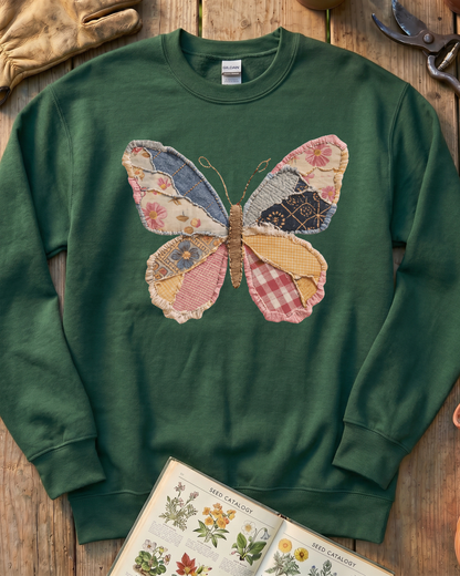 Patchwork Butterfly Sweatshirt