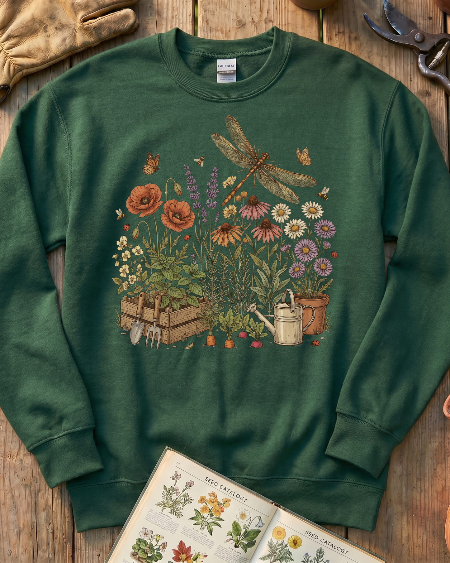 Dragonfly Wildflowers Sweatshirt