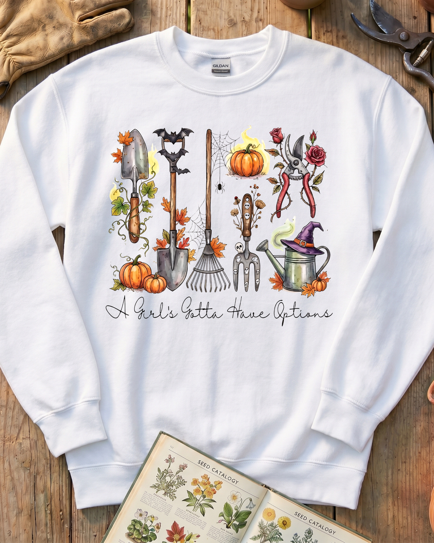 Spooky Gardener Tools Sweatshirt