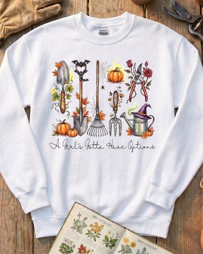 Spooky Gardener Tools Sweatshirt
