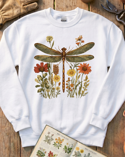Dragonfly Wildflowers Sweatshirt