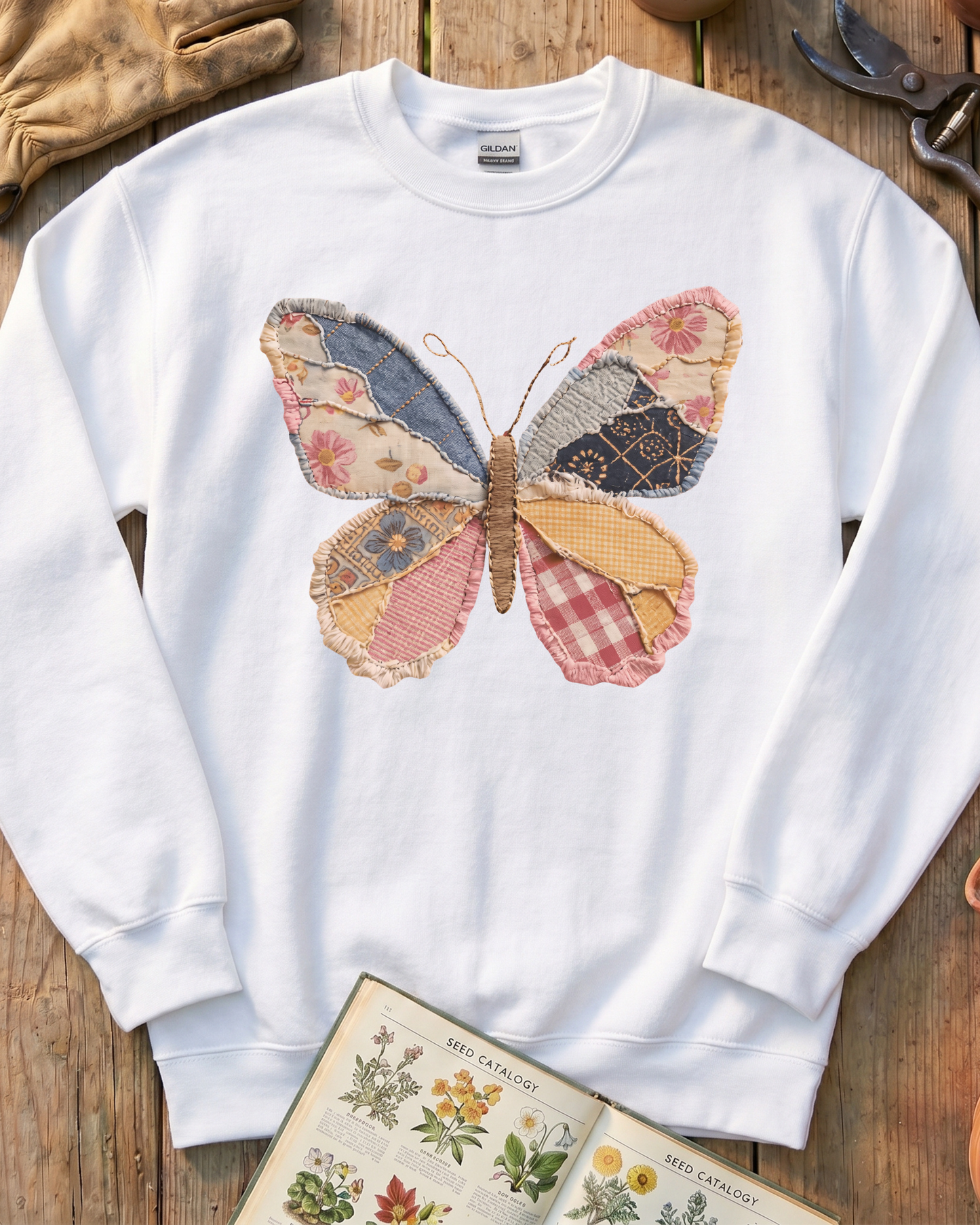 Patchwork Butterfly Sweatshirt