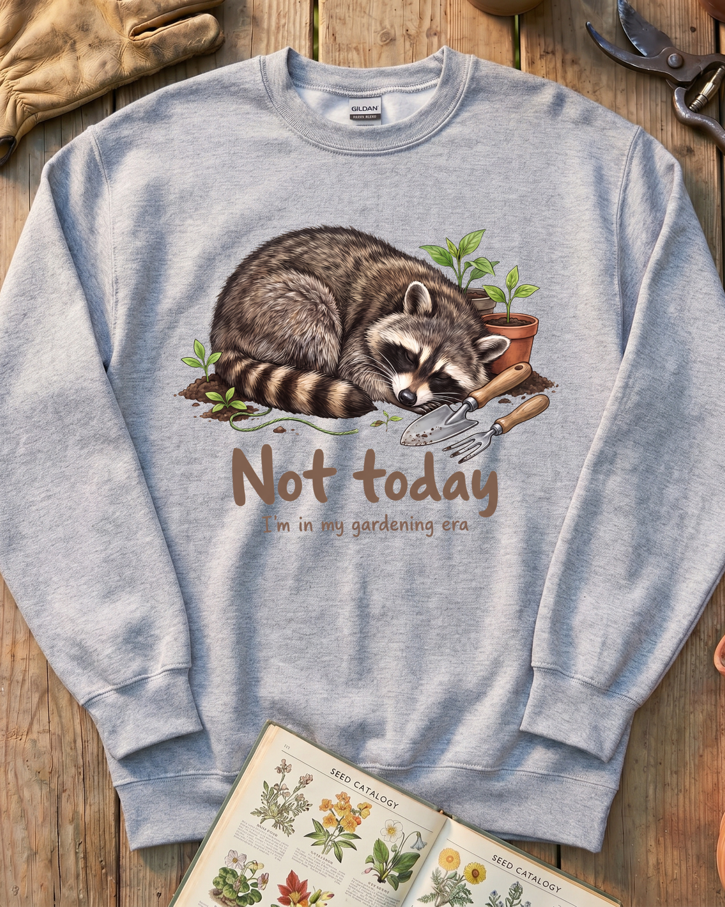 Raccoon Gardening Era Sweatshirt