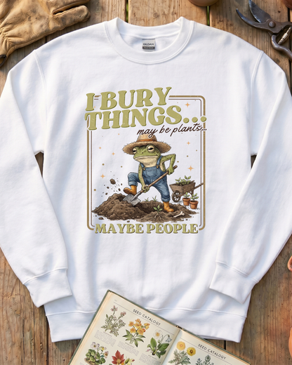Funny Gardening Frog Sweatshirt