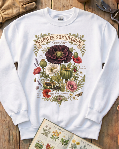 Papaver Somniferum Opium Poppy Sweatshirt