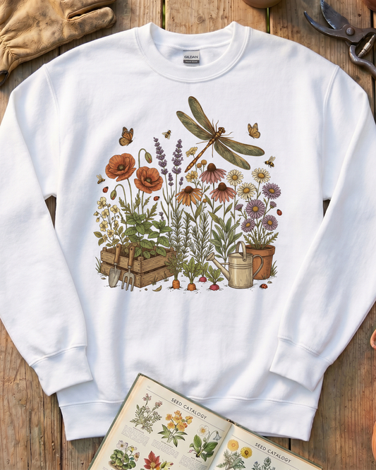 Dragonfly Wildflowers Sweatshirt