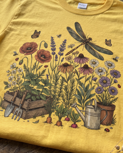 Dragonfly Wildflowers T‑Shirt