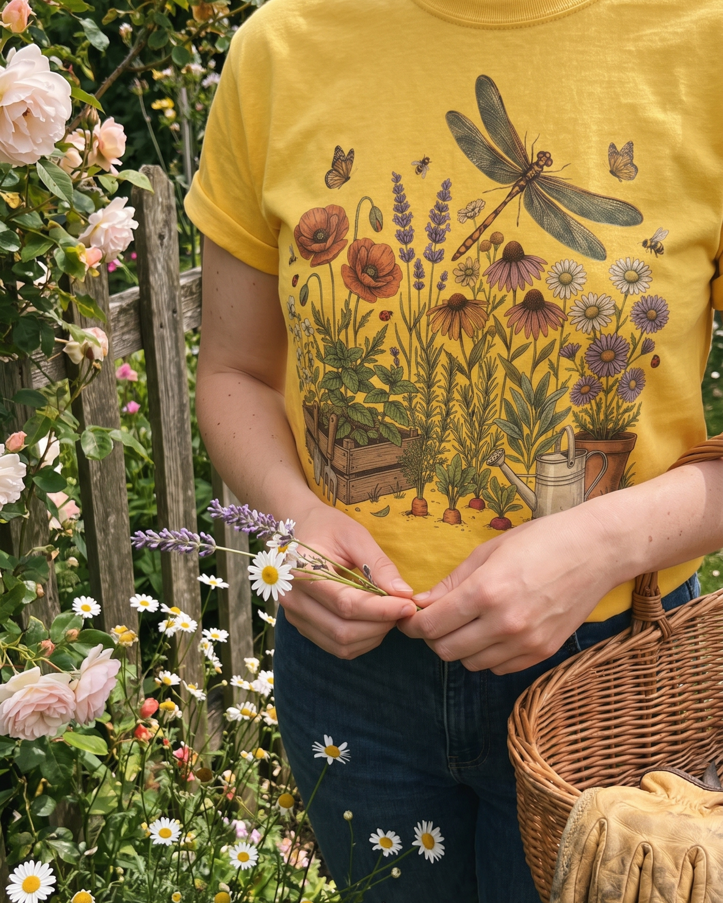 Dragonfly Wildflowers T‑Shirt