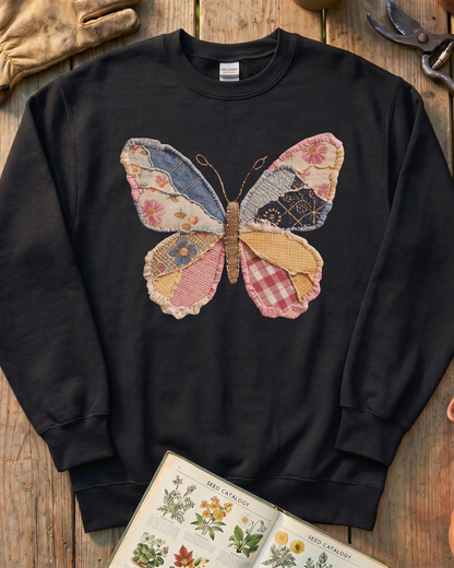 Patchwork Butterfly Sweatshirt
