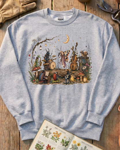 Moonlit Garden Insect Orchestra Sweatshirt