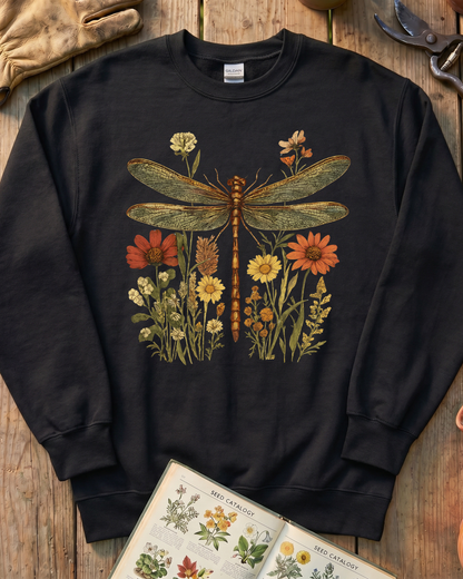 Dragonfly Wildflowers Sweatshirt