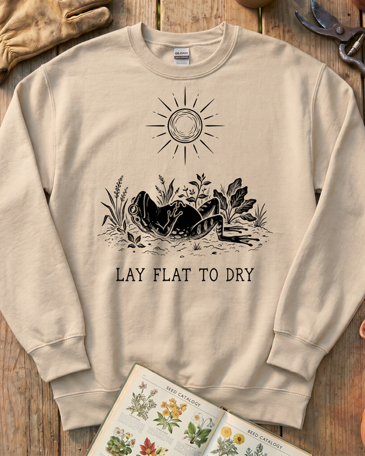 Sunbathing Garden Frog Sweatshirt