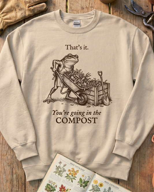 Compost Frog Warning Sweatshirt