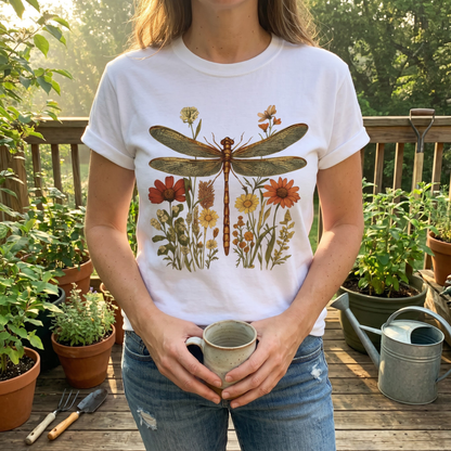 Dragonfly Wildflowers T‑Shirt