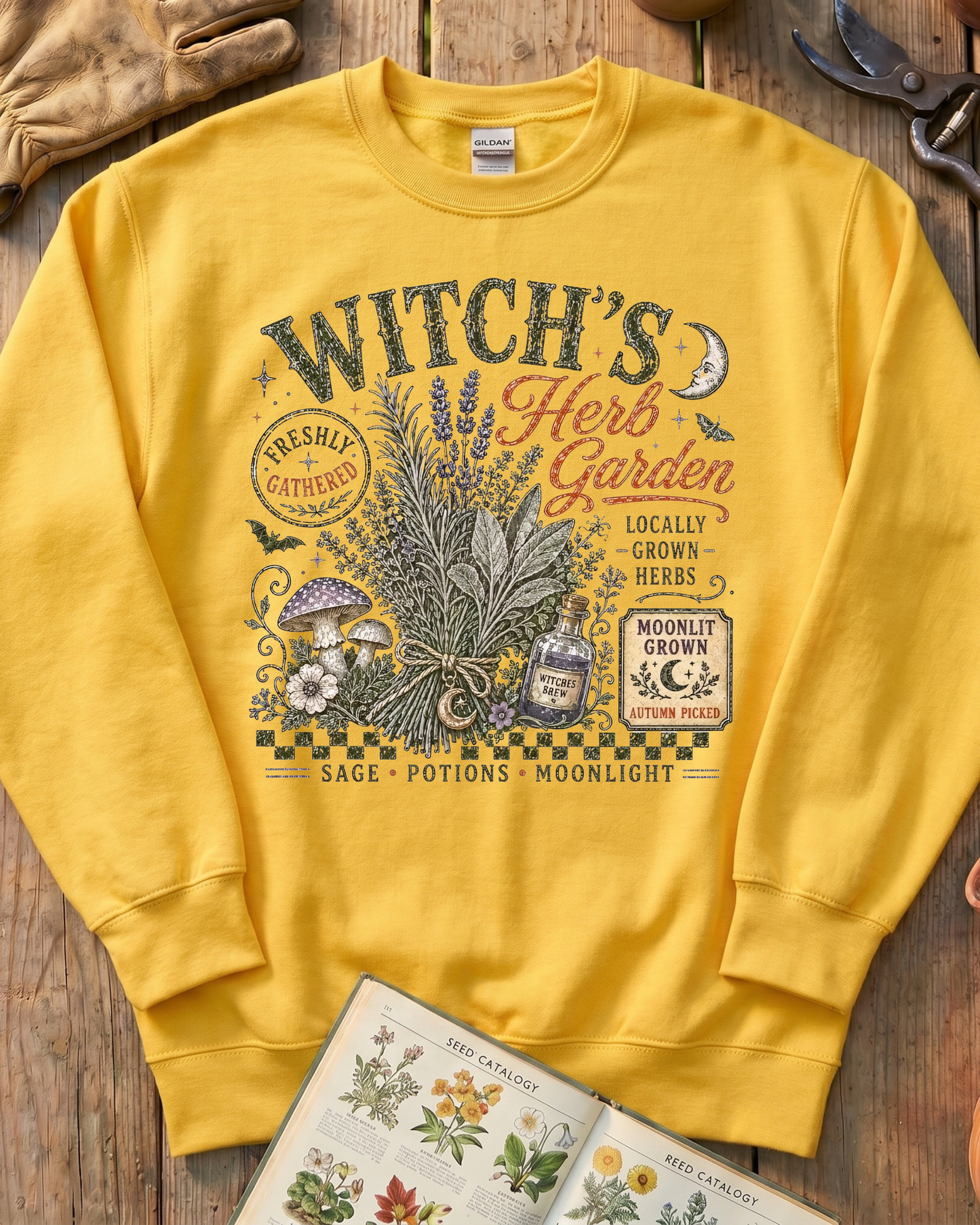 Autumn Witch Herb Garden Sweatshirt