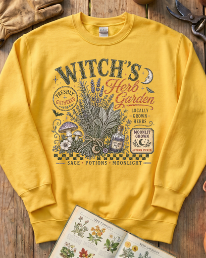 Autumn Witch Herb Garden Sweatshirt