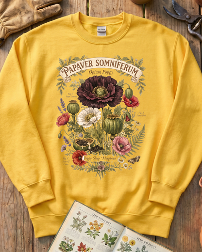 Papaver Somniferum Opium Poppy Sweatshirt