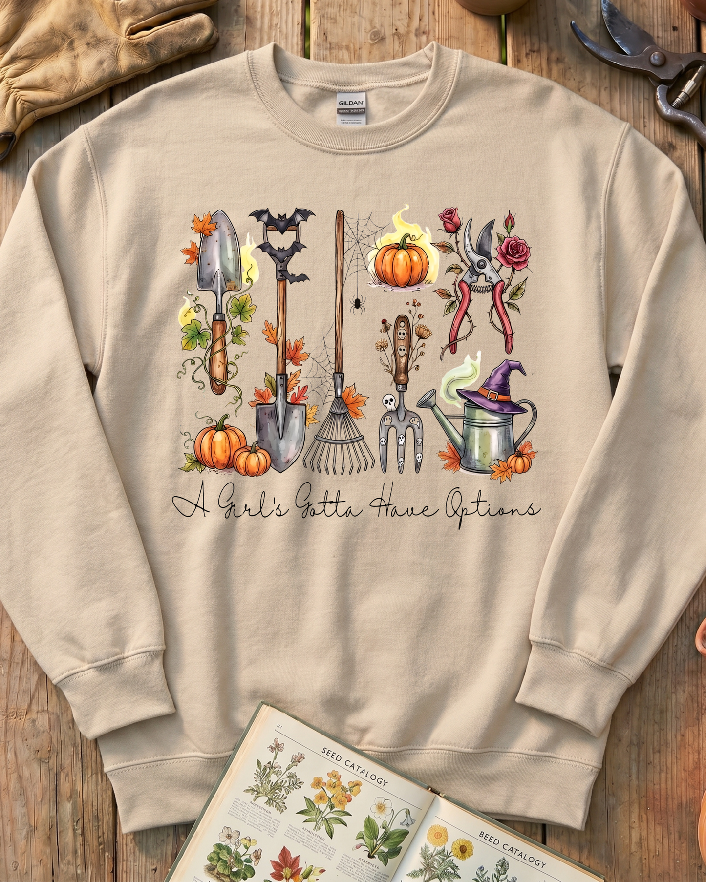 Spooky Gardener Tools Sweatshirt