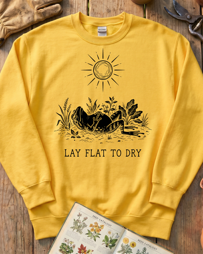 Sunbathing Garden Frog Sweatshirt