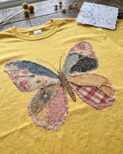Patchwork Butterfly T‑Shirt