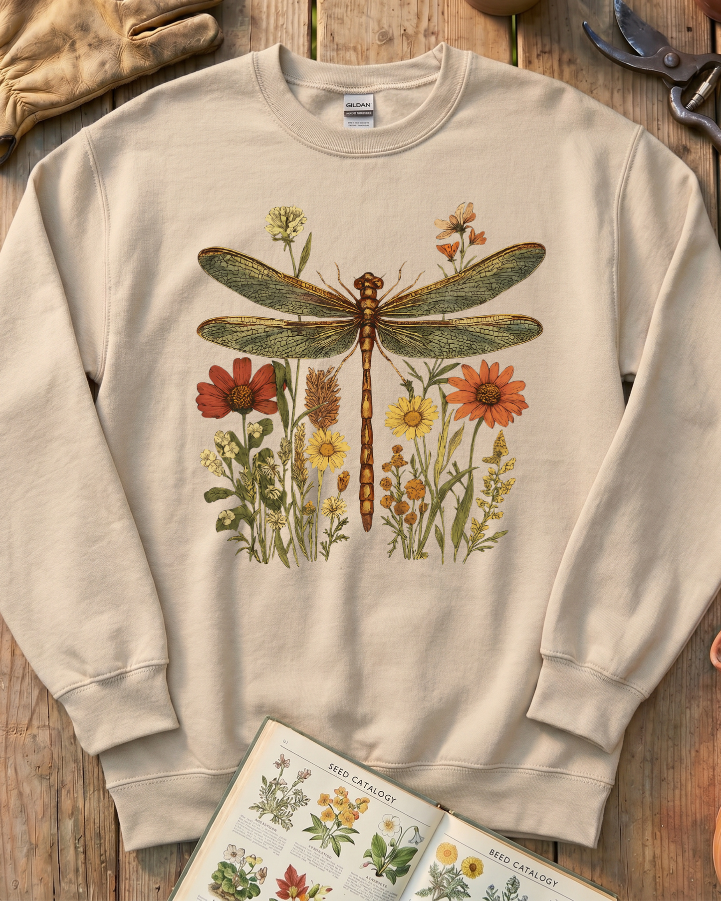 Dragonfly Wildflowers Sweatshirt