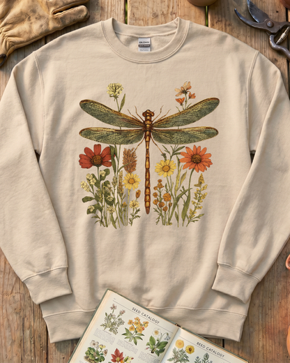 Dragonfly Wildflowers Sweatshirt