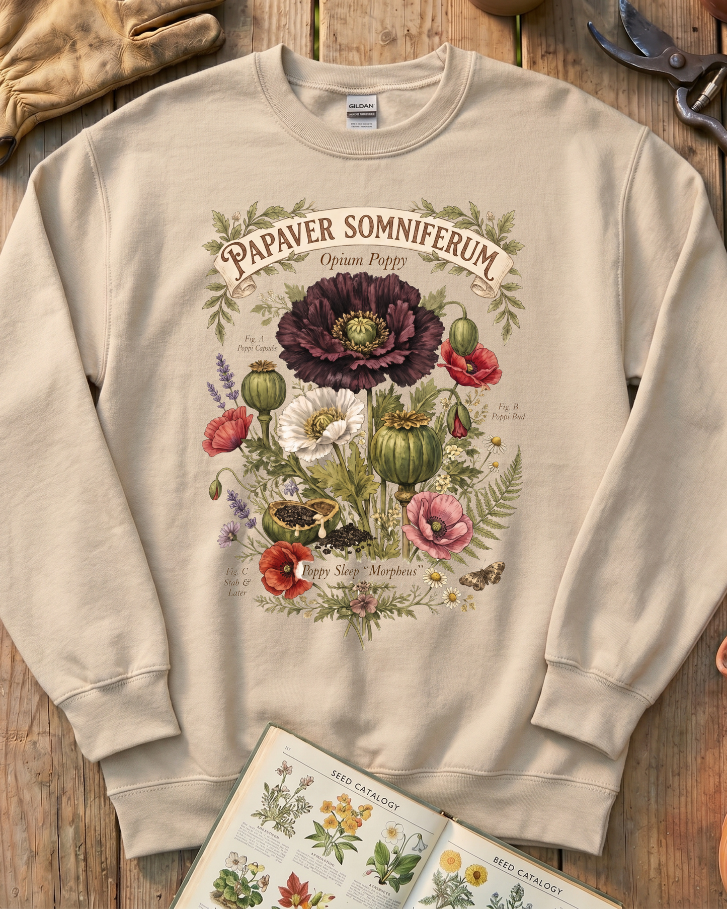Papaver Somniferum Opium Poppy Sweatshirt