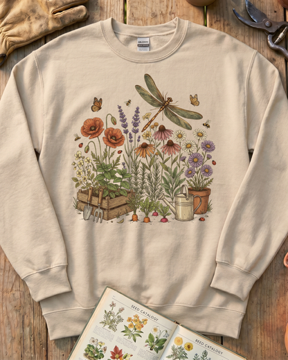 Dragonfly Wildflowers Sweatshirt
