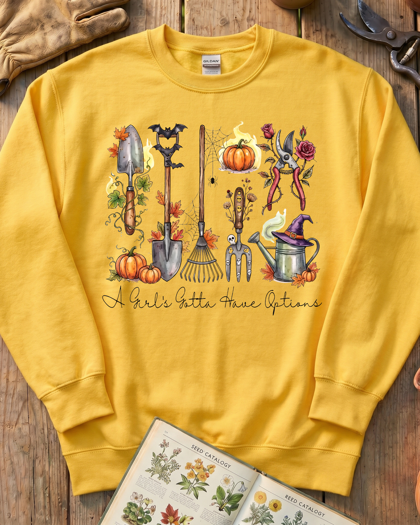 Spooky Gardener Tools Sweatshirt