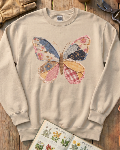 Patchwork Butterfly Sweatshirt