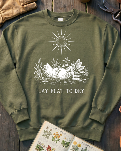 Sunbathing Garden Frog Sweatshirt