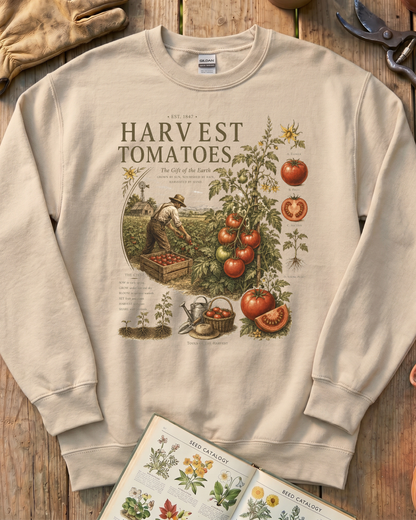Harvest Tomatoes Vintage Garden Sweatshirt