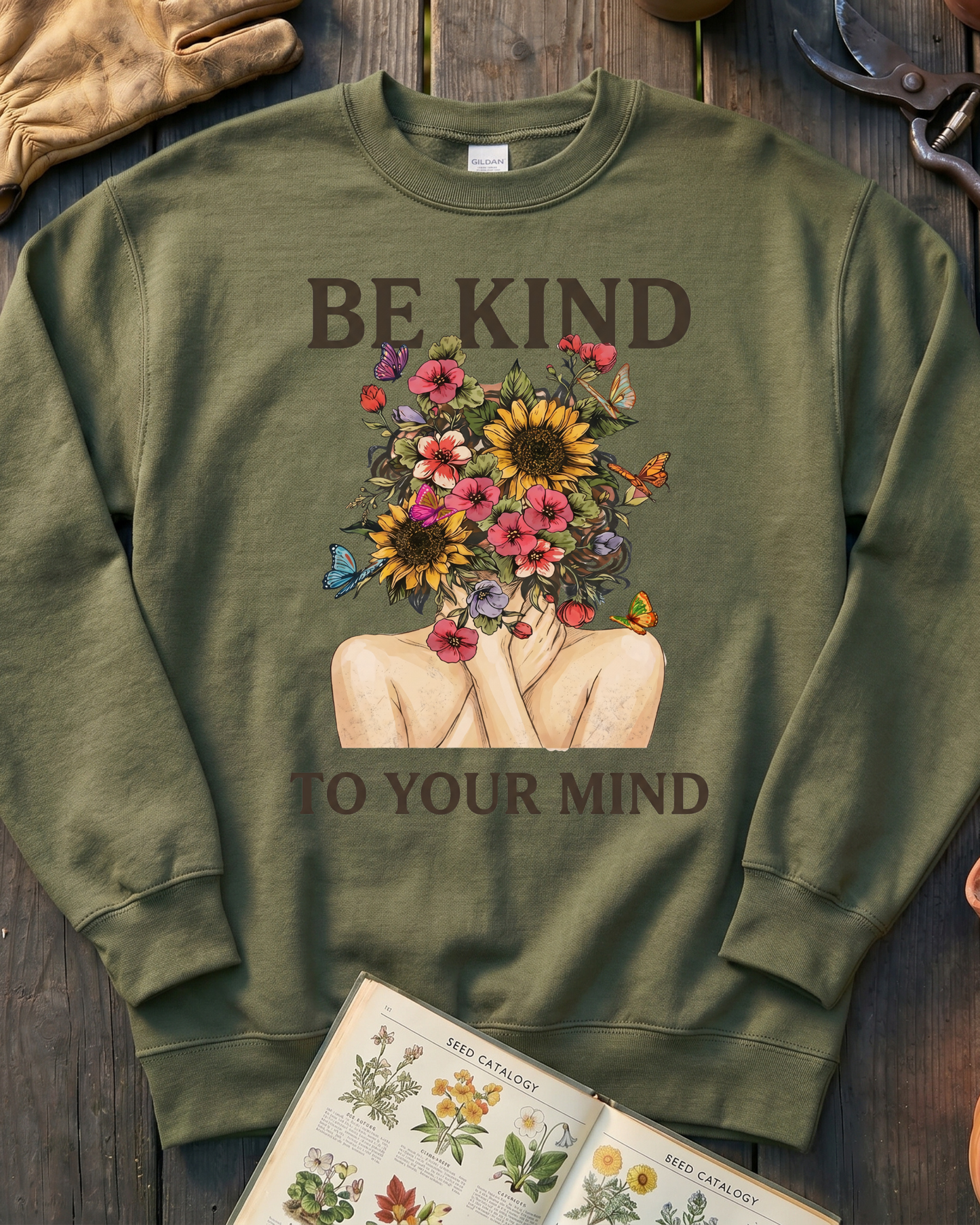 Be Kind To Your Mind Floral Sweatshirt