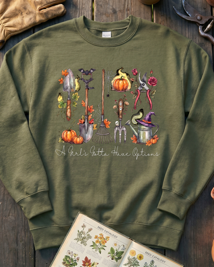 Spooky Gardener Tools Sweatshirt