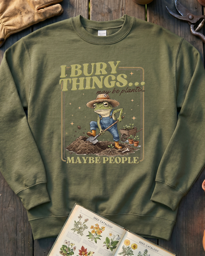 Funny Gardening Frog Sweatshirt