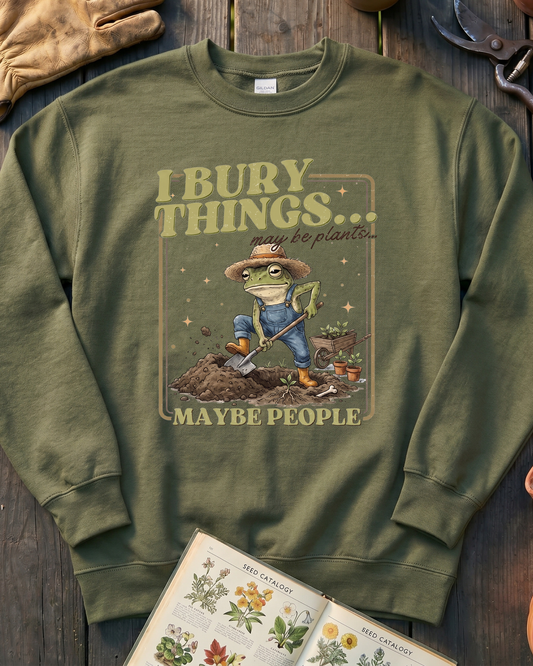 Funny Gardening Frog Sweatshirt